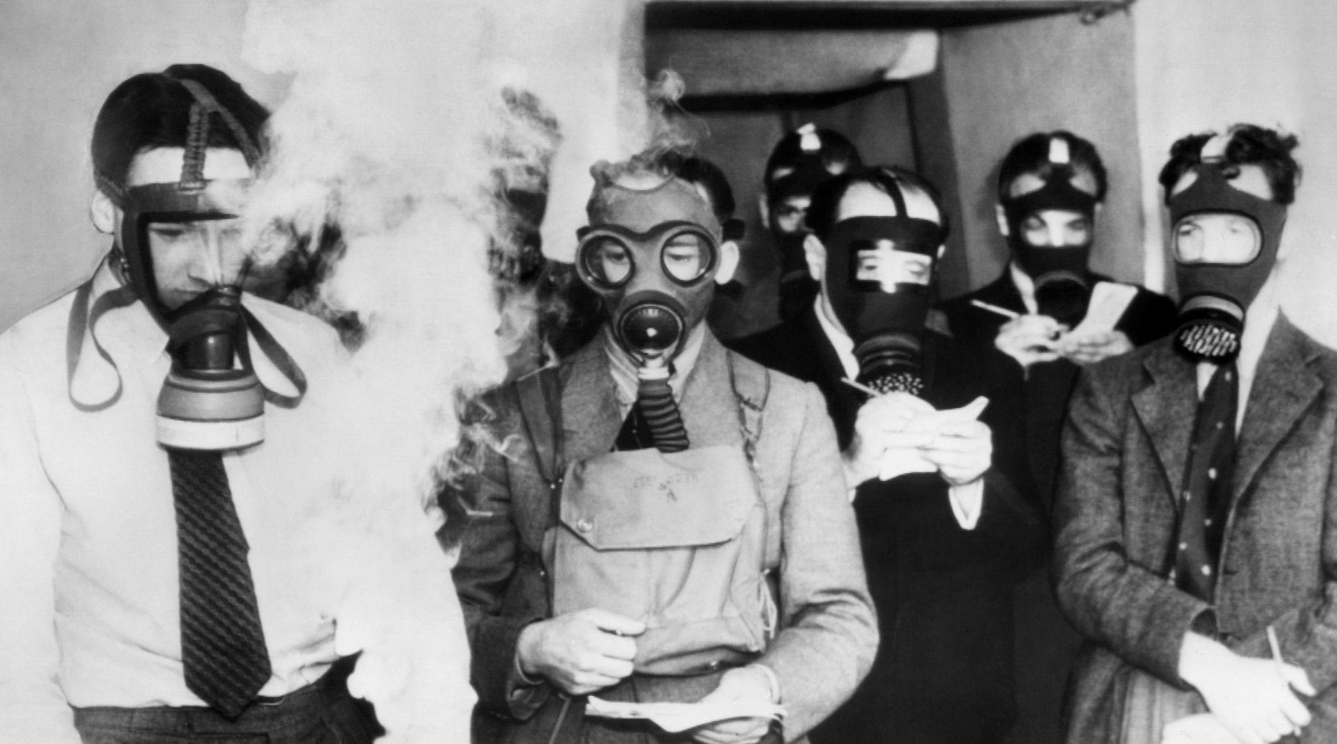 1938: Gas Mask Demonstration